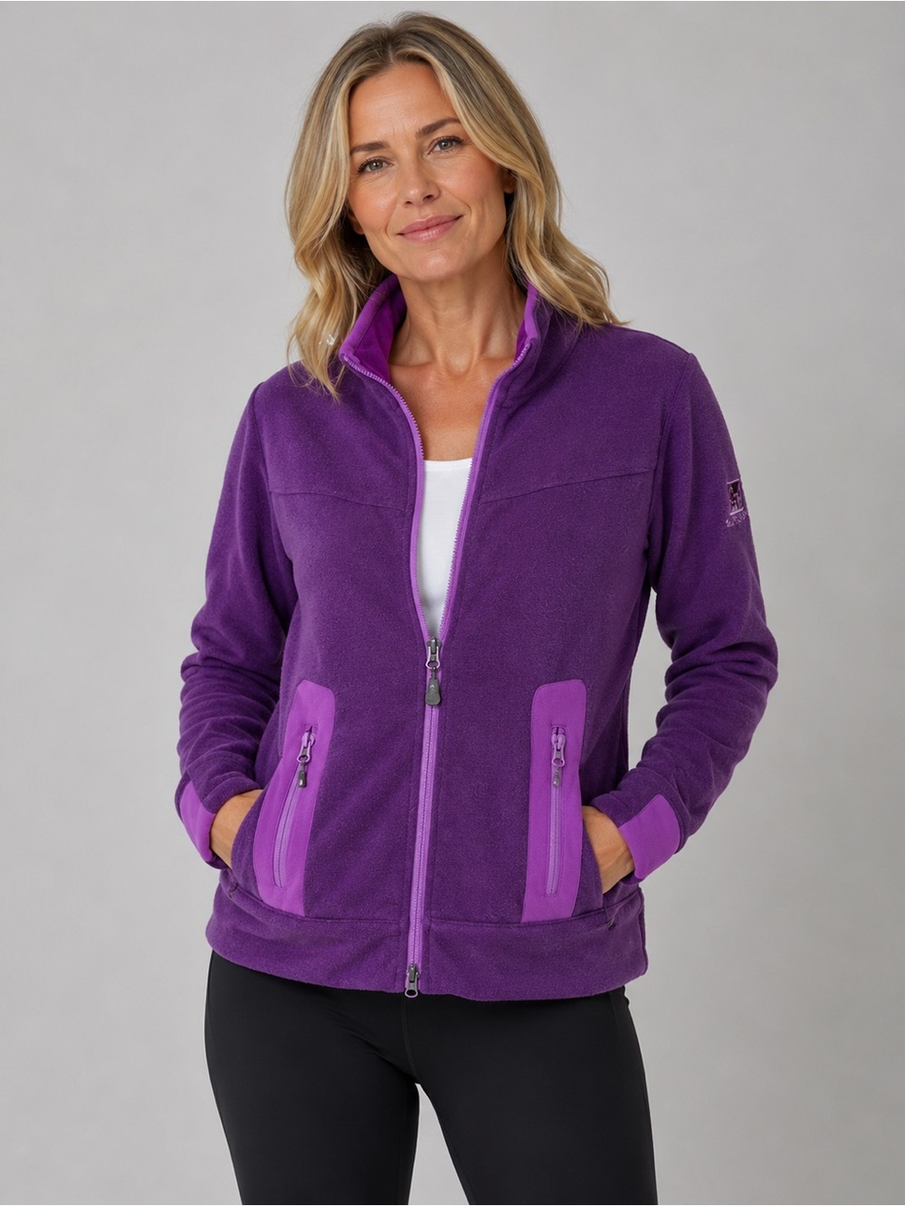 Peter Millar Womens Element 4 Warmth Purple Full Zip Jacket Size Small